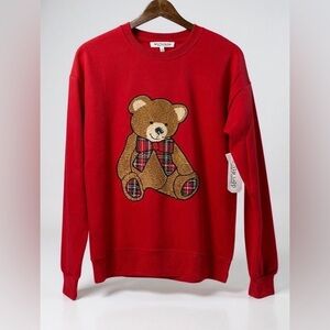Workshop Republic Clothing Red Bear Crewneck Sweater